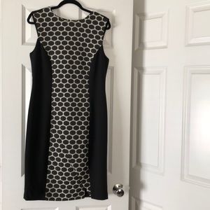 The Limited black and white dot dress